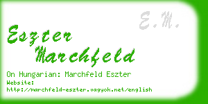 eszter marchfeld business card